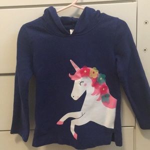 Carter’s unicorn sweatshirt with 3D flowers 3T